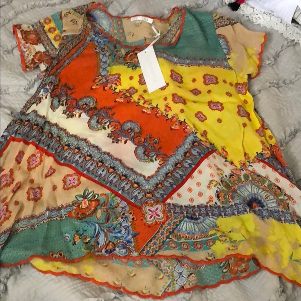 Colorful blouse.